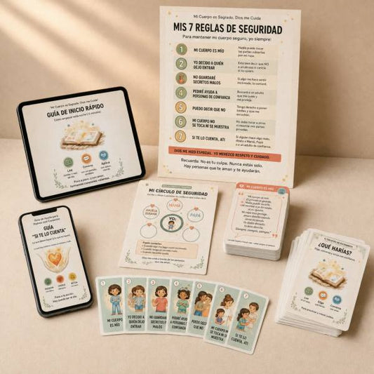 Mi Cuerpo, Mis Reglas 43 tarjetas + 4 bonos · Digital · Acceso de por vida 🎁 También incluye 4 bonos: