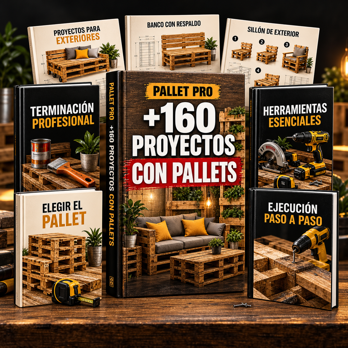 🪵 Pallet Pro: +160 proyectos con pallets + 6 bonos🎁