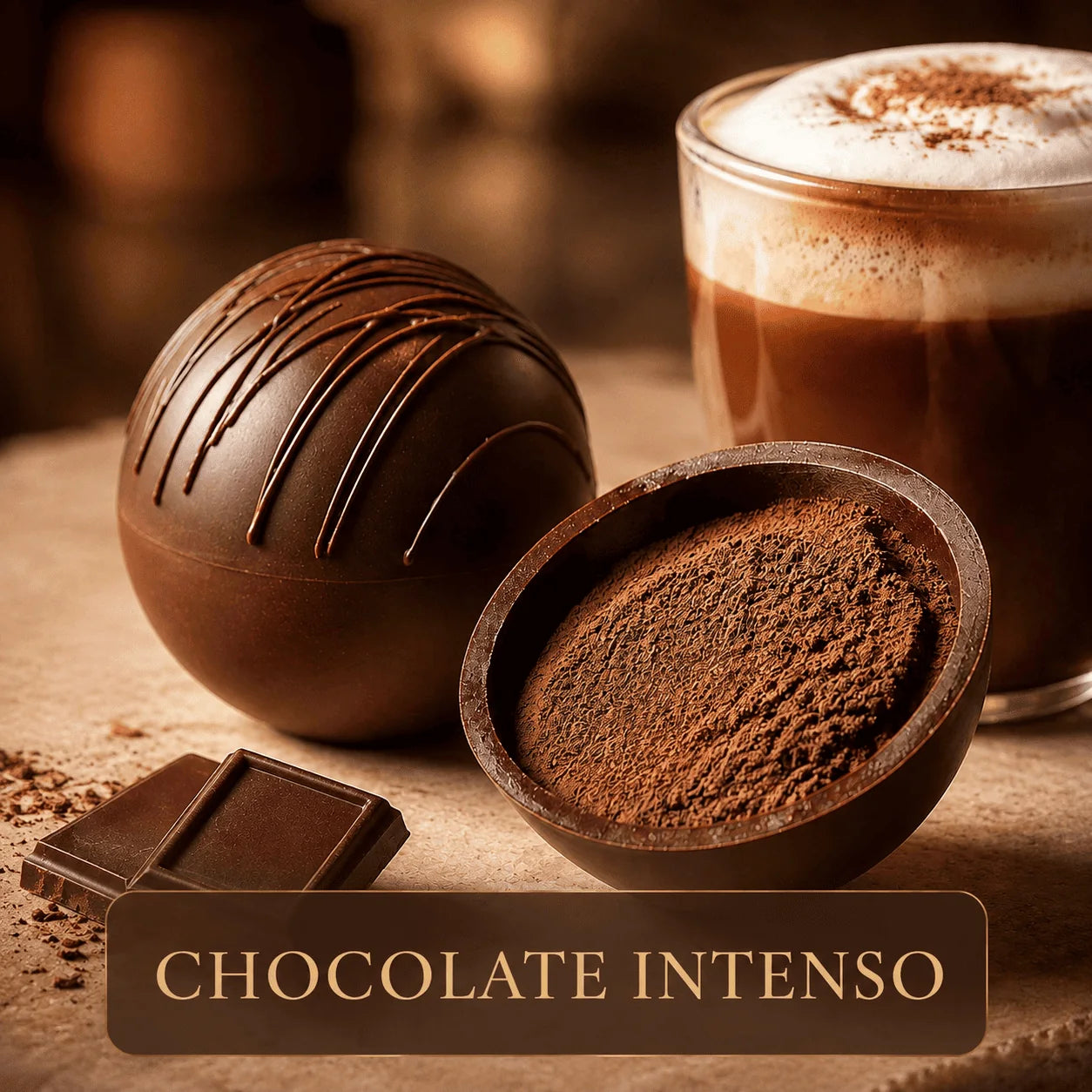 Cápsula de chocolate intenso
