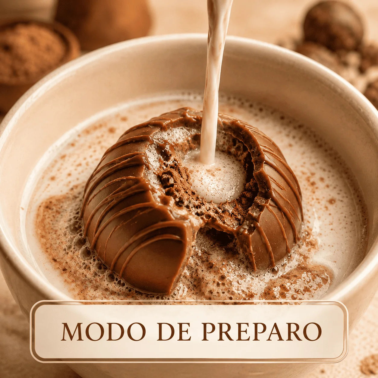 Preparación de cápsula de cappuccino