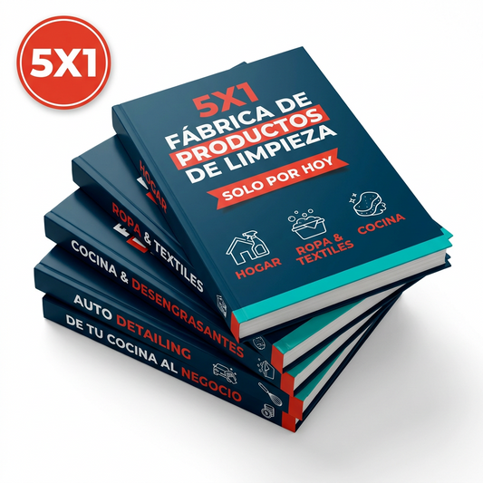 5X1 - Más de 400 Fórmulas Secretas para Fabricar y Vender Productos de Limpieza