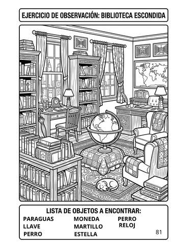 Ejercicio Mente Activa 365 - biblioteca escondida