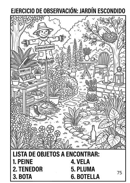 Ejercicio Mente Activa 365 - jardín escondido