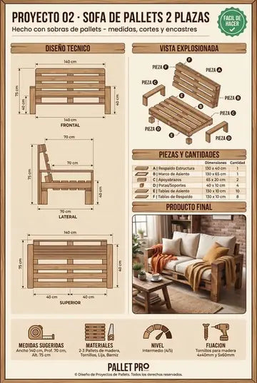 Página del ebook — proyecto con pallets